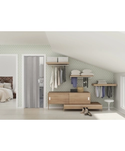 PORTA A SOFFIETTO DA INTERNO "MAYA" GRIGIO 83X214 CM